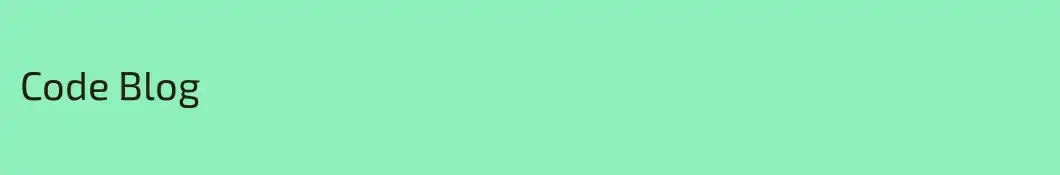 Code Blog